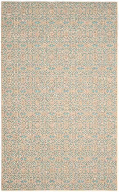 Safavieh Palm Beach Pab511A Natural / Turquoise Natural Fiber Area Rug