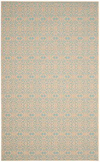 Safavieh Palm Beach Pab511A Natural / Turquoise Natural Fiber Area Rug