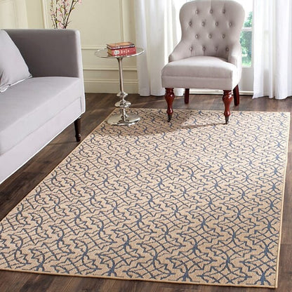 Safavieh Palm Beach Pab513A Natural / Black Geometric Area Rug