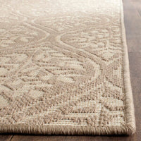 Safavieh Palm Beach Pab515A Sand / Natural Damask Area Rug