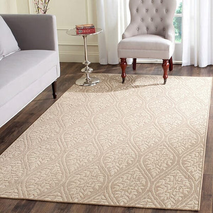 Safavieh Palm Beach Pab515A Sand / Natural Damask Area Rug