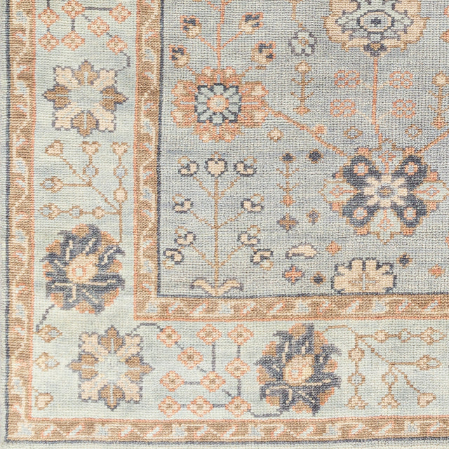 Surya Palais Pal-2301 Pale Blue, Tan, Charcoal, Medium Gray Rugs.