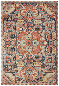 Oriental Weavers Sphinx Pandora 049S7 Blue / Orange Area Rug