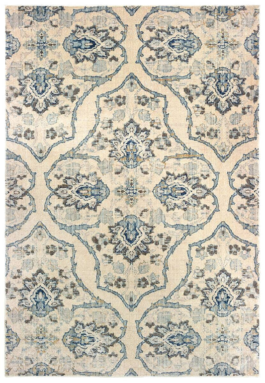 Oriental Weavers Sphinx Pandora 5502W Ivory / Blue Area Rug