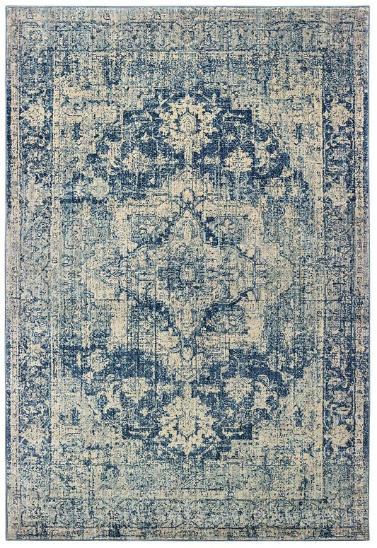 Oriental Weavers Sphinx Pandora 070E7 Ivory / Blue Vintage / Distressed Area Rug