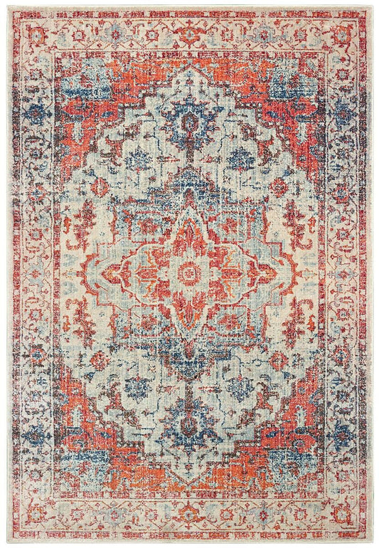 Oriental Weavers Sphinx Pandora 070W7 Blue / Orange Vintage / Distressed Area Rug