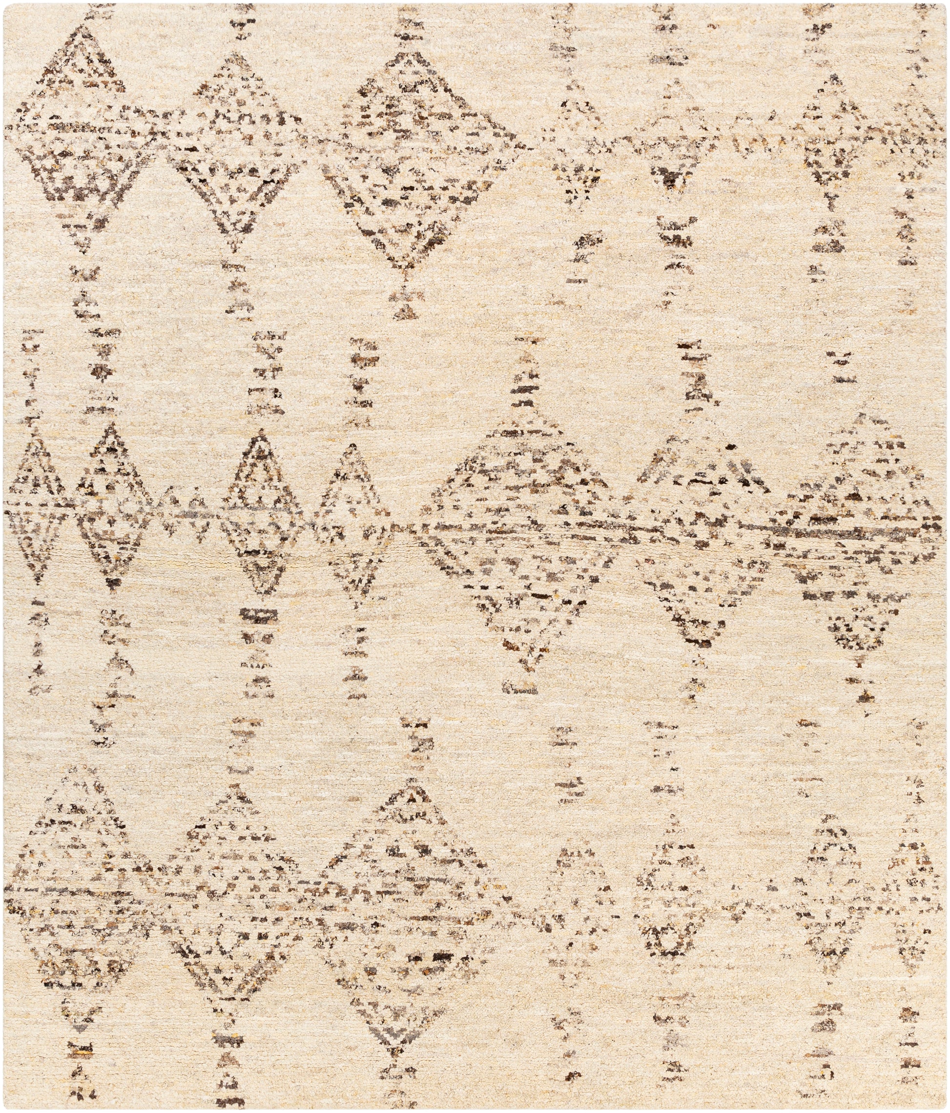 Surya Pampa Pap-1001 Butter, Cream, Dark Brown, Charcoal Area Rug