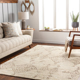 Surya Pampa Pap-1001 Butter, Cream, Dark Brown, Charcoal Rugs.