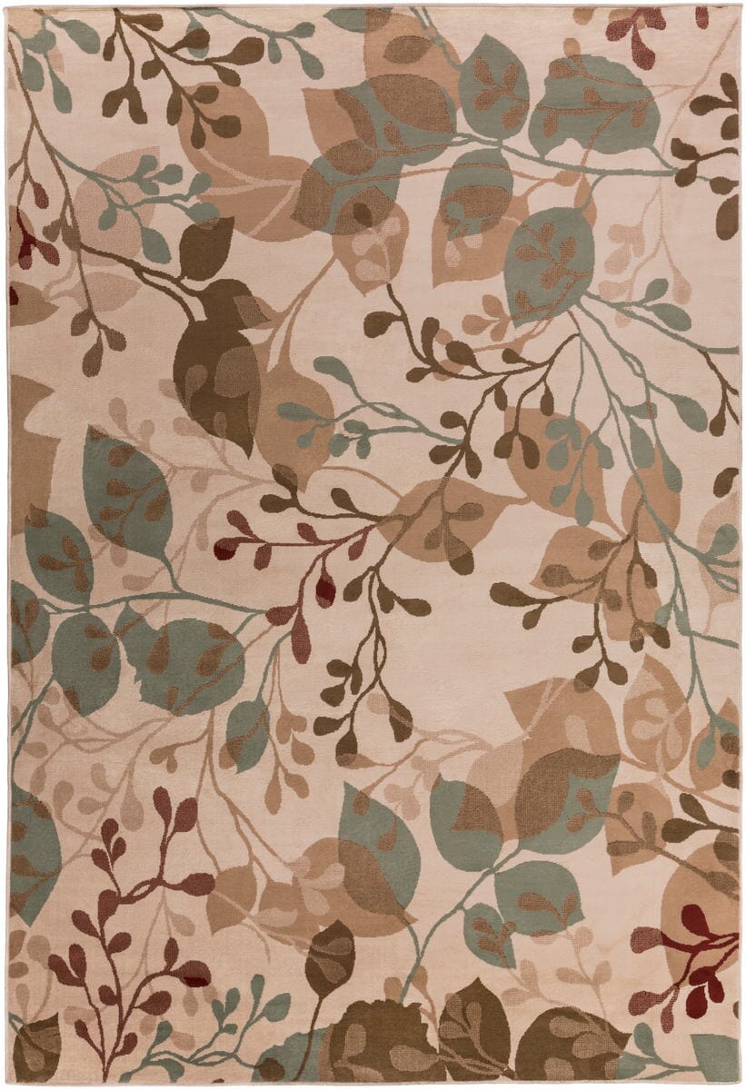 Surya Paramount Par-1037 Beige, Dark Green, Camel Floral / Country Area Rug