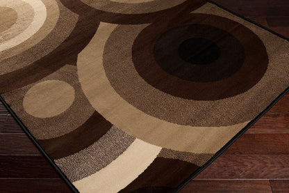 Surya Paramount Par-1051 Dark Brown, Camel, Khaki, Black Geometric Area Rug