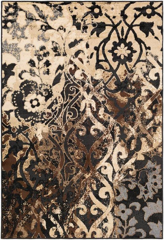 Surya Paramount Par-1066 Black, Beige, Dark Brown, Tan Vintage / Distressed Area Rug