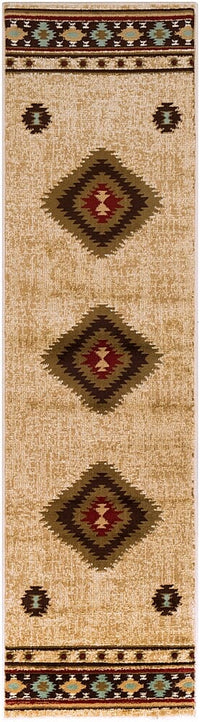 Surya Paramount Par-1085 Dark Brown, Sage, Dark Red, Khaki Southwestern Area Rug