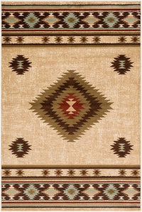 Surya Paramount Par-1085 Dark Brown, Sage, Dark Red, Khaki Southwestern Area Rug