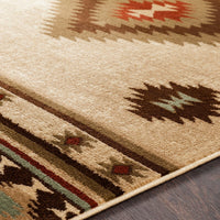 Surya Paramount Par-1085 Dark Brown, Sage, Dark Red, Khaki Southwestern Area Rug