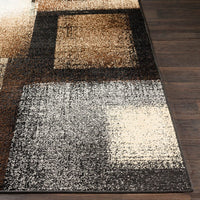 Surya Paramount Par-1086 Dark Brown, Black, Charcoal Geometric Area Rug