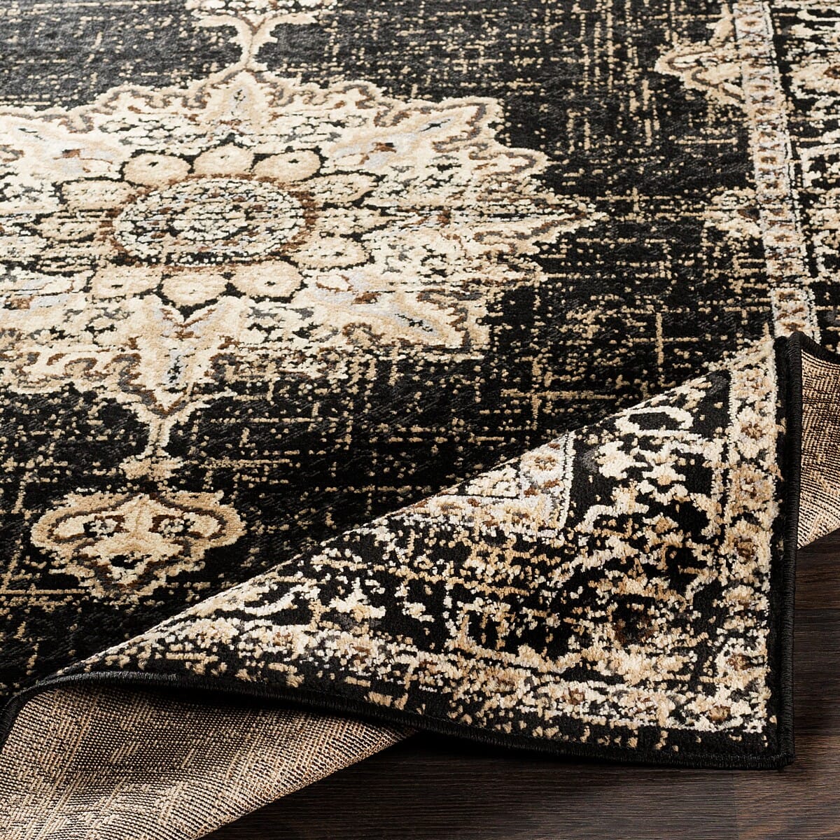 Surya Paramount Par-1089 Black, Charcoal, Khaki, Medium Gray Rugs.