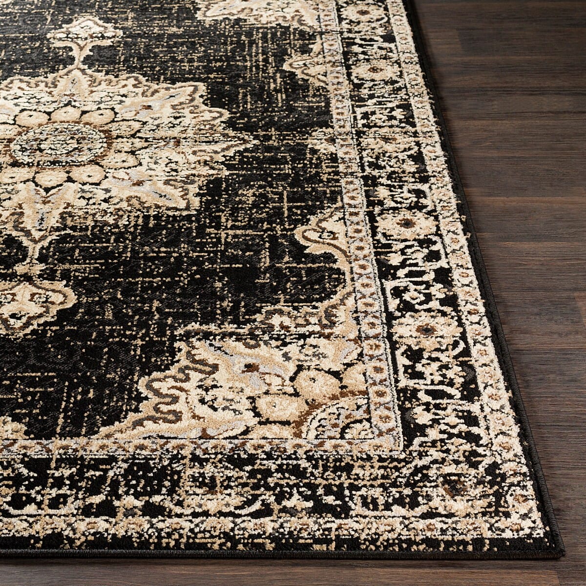 Surya Paramount Par-1089 Black, Charcoal, Khaki, Medium Gray Rugs.