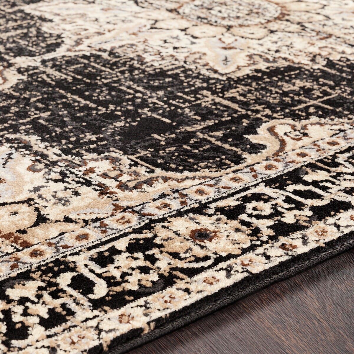 Surya Paramount Par-1089 Black, Charcoal, Khaki, Medium Gray Rugs.