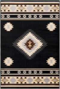 Surya Paramount Par-1095 Black, Charcoal, Medium Gray Southwestern Area Rug