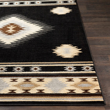 Surya Paramount Par-1095 Black, Charcoal, Medium Gray Rugs.