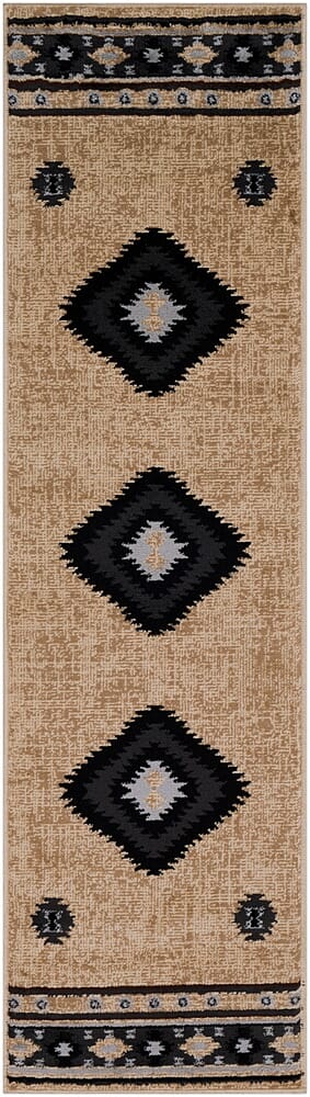 Surya Paramount Par-1096 Black, Charcoal, Medium Gray, Khaki Southwestern Area Rug