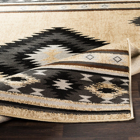 Surya Paramount Par-1096 Black, Charcoal, Medium Gray, Khaki Rugs.