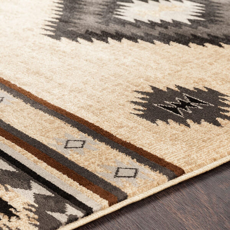 Surya Paramount Par-1096 Black, Charcoal, Medium Gray, Khaki Rugs.