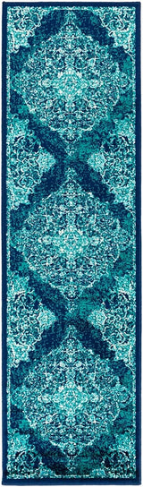 Surya Paramount Par-1098 Teal, Dark Blue, Aqua, Cream Rugs.