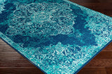 Surya Paramount Par-1098 Teal, Dark Blue, Aqua, Cream Rugs.
