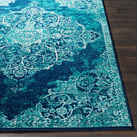 Surya Paramount Par-1098 Teal, Dark Blue, Aqua, Cream Rugs.