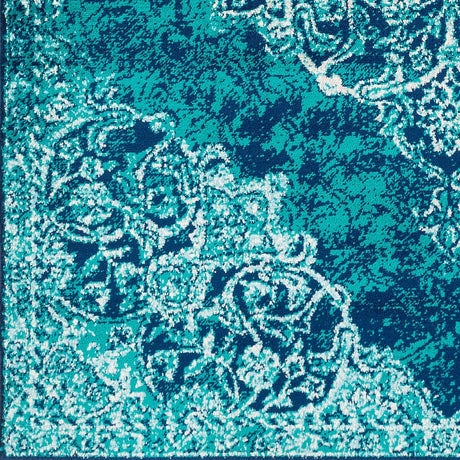 Surya Paramount Par-1098 Teal, Dark Blue, Aqua, Cream Rugs.