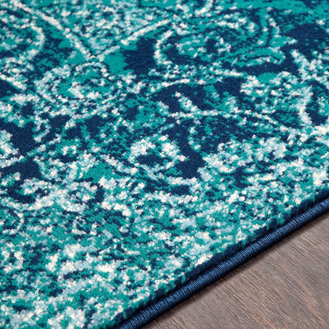Surya Paramount Par-1098 Teal, Dark Blue, Aqua, Cream Rugs.