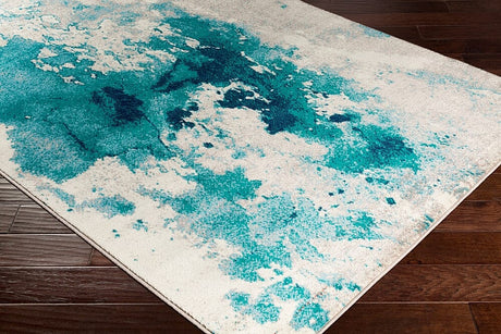 Surya Paramount Par-1106 Teal, Aqua, Dark Blue, Light Gray Rugs.