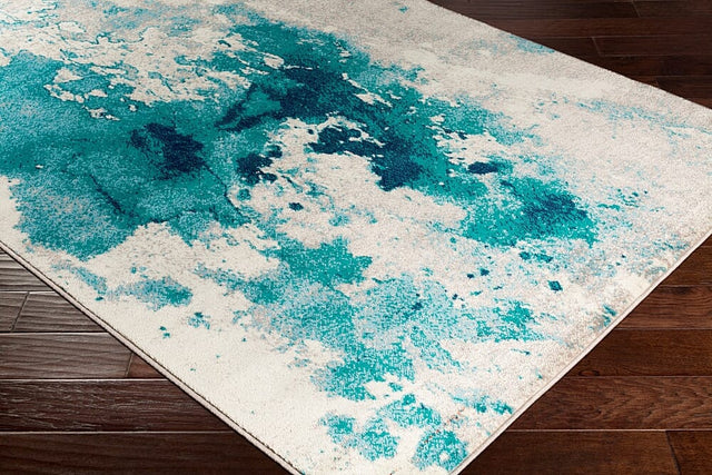Surya Paramount Par-1106 Teal, Aqua, Dark Blue, Light Gray Rugs.