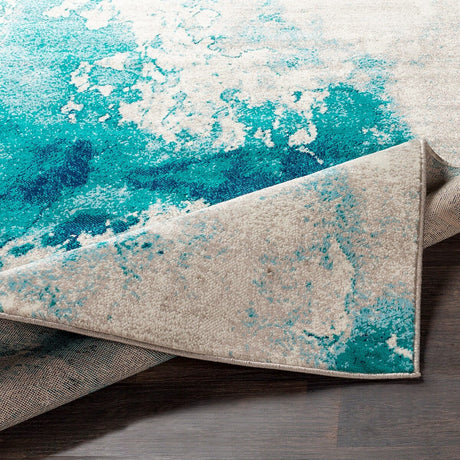 Surya Paramount Par-1106 Teal, Aqua, Dark Blue, Light Gray Rugs.