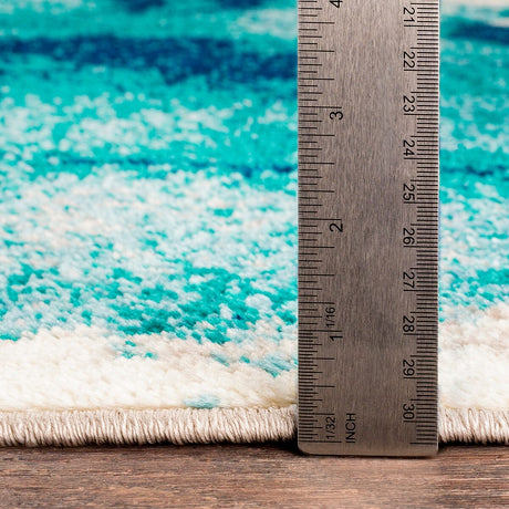 Surya Paramount Par-1106 Teal, Aqua, Dark Blue, Light Gray Rugs.