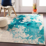 Surya Paramount Par-1106 Teal, Aqua, Dark Blue, Light Gray Rugs.