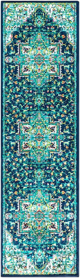 Surya Paramount Par-1107 Teal, Dark Blue, Aqua, Lime Rugs.