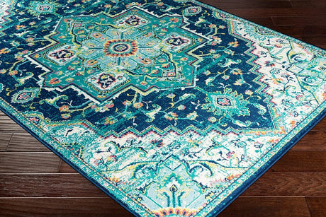 Surya Paramount Par-1107 Teal, Dark Blue, Aqua, Lime Rugs.