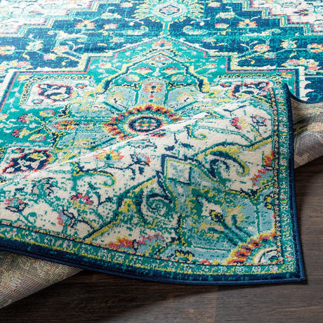 Surya Paramount Par-1107 Teal, Dark Blue, Aqua, Lime Rugs.