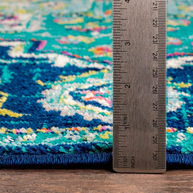 Surya Paramount Par-1107 Teal, Dark Blue, Aqua, Lime Rugs.