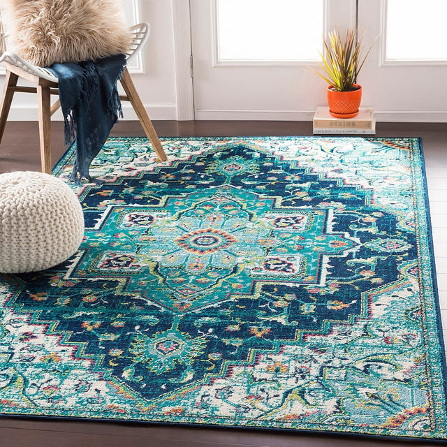 Surya Paramount Par-1107 Teal, Dark Blue, Aqua, Lime Rugs.