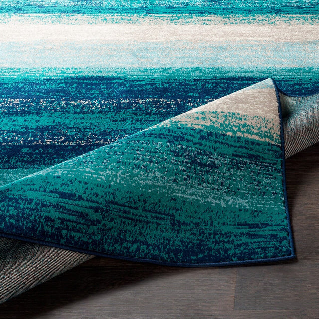 Surya Paramount Par-1109 Teal, Aqua, Dark Blue, Light Gray Rugs.