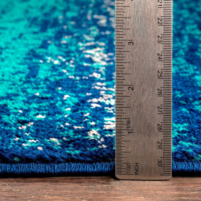 Surya Paramount Par-1109 Teal, Aqua, Dark Blue, Light Gray Rugs.