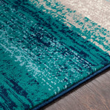 Surya Paramount Par-1109 Teal, Aqua, Dark Blue, Light Gray Rugs.