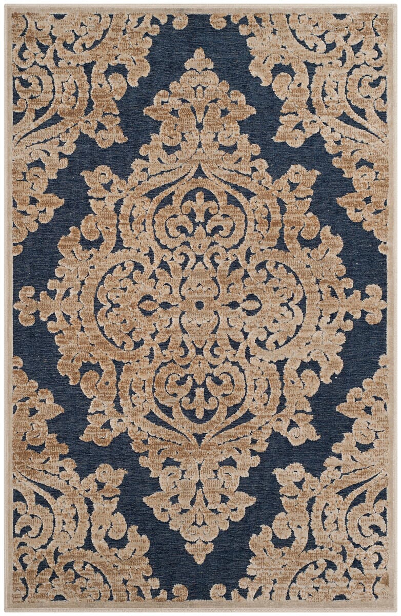 Safavieh Paradise Par390-3490 Stone / Navy Rugs.