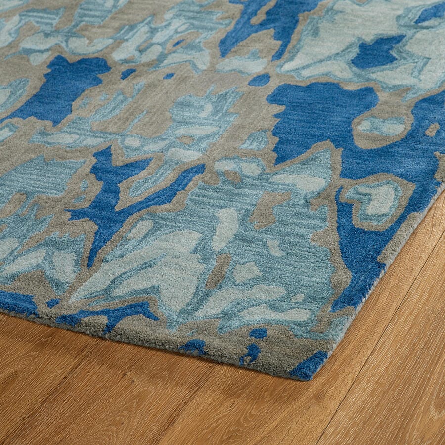 Kaleen Pastiche Pas05-17 Denim Blue , Grey , Light Blue Area Rug