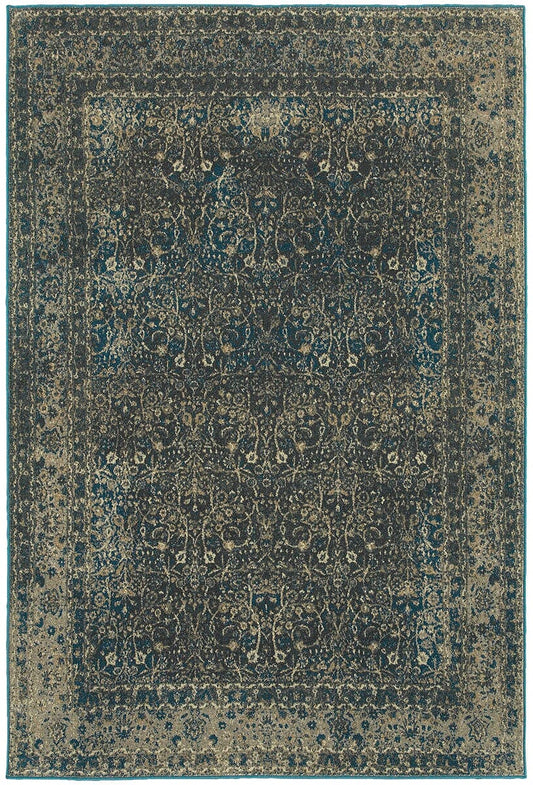 Oriental Weavers Sphinx Pasha 1337B Navy / Grey Area Rug