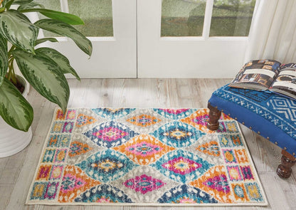 Nourison Passion Psn02 Multicolor Southwestern Area Rug