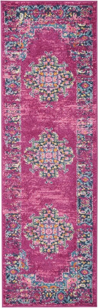 Nourison Passion Psn03 Fuchsia Vintage / Distressed Area Rug